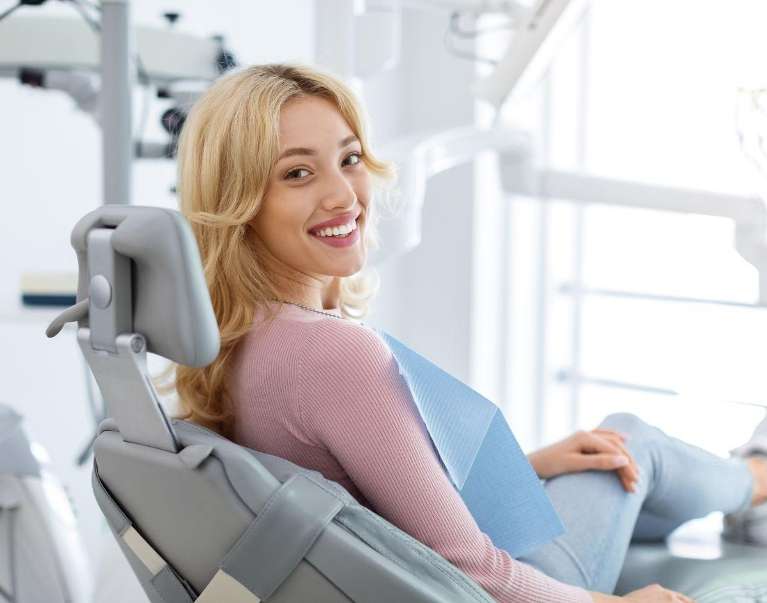 woman at the dentist in doncaster 
