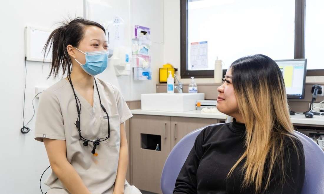 dentist in doncaster with patient at Shoppingtown Dental